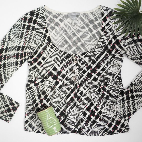 Y2K Plaid dELiA*s Cardigan Sweater Lizzie McGuire - Picture 5 of 7